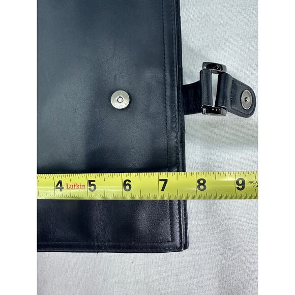 Day-Timer Black Leather 9" Spiral Day Planner Binder Snap Closure Classic - Picture 8 of 13